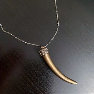 Horn pendant necklace